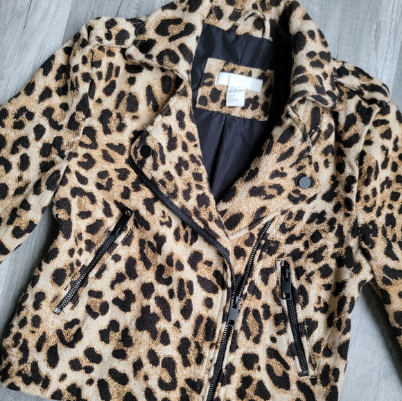 H&M leopard twill moto jacket - Picture 3 of 4